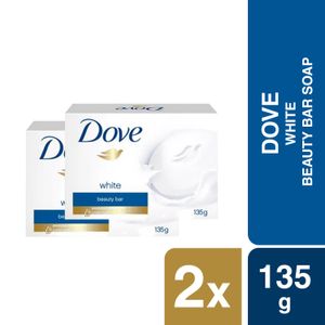 Dove Beauty Bar Soap White 135g (Bundle of 2) (Imported)